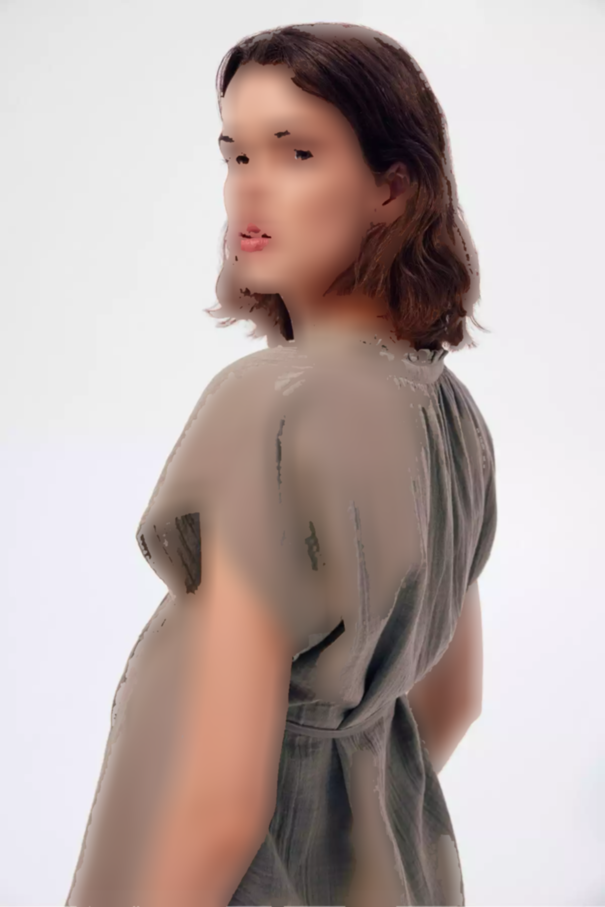 بلوز muslin کمربند دار برند H&M کد 1757223189