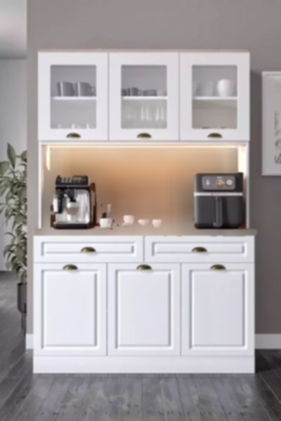 led کابینت آشپزخانه گوشه ای ام دی اف مونتاژ قهوه در مورد علاقه شما 140cm برند GuneyStore کد 1757972533