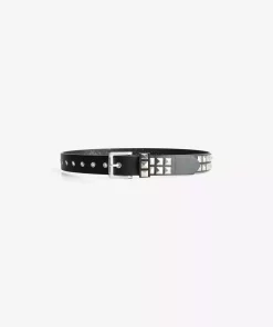 کمربند طرحدار فلزی چرم مصنوعی برند Bershka کد 1758030130