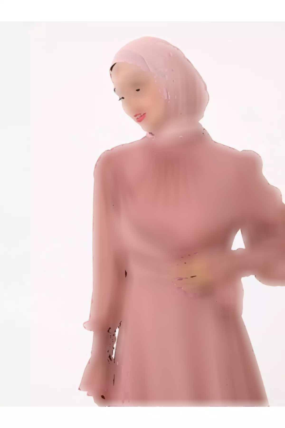 لباس مجلسی پوشیده شیفون رنگ گل رز یوریو برند Refka کد 1758123063