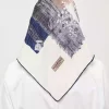 روسری لیز نمیخورد روزانه طرحدار چاپی چند رنگ غیر کریستالی برند Madame Polo کد 1757935863
