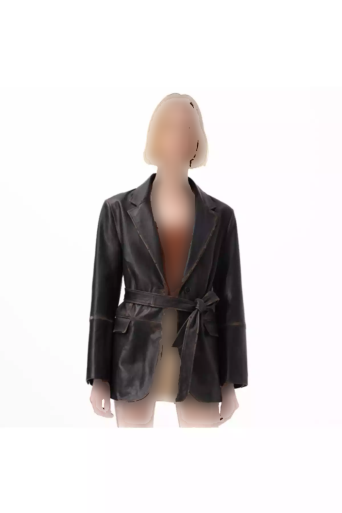 کت چرم بلیزر طرح کهنه شده زنانه قهوه برند Desa کد 1758259390