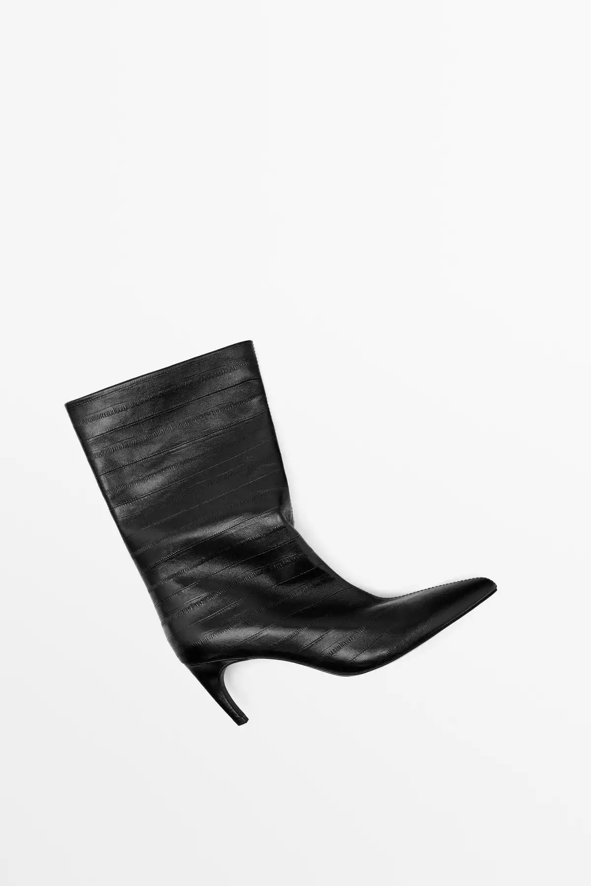 پوتین پاشنه بلند چرم برند Massimo Dutti کد 1758537669