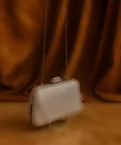 کیف مجلسی زنجیردار فلزی طوسی لینزا برند Nova کد 1758415273