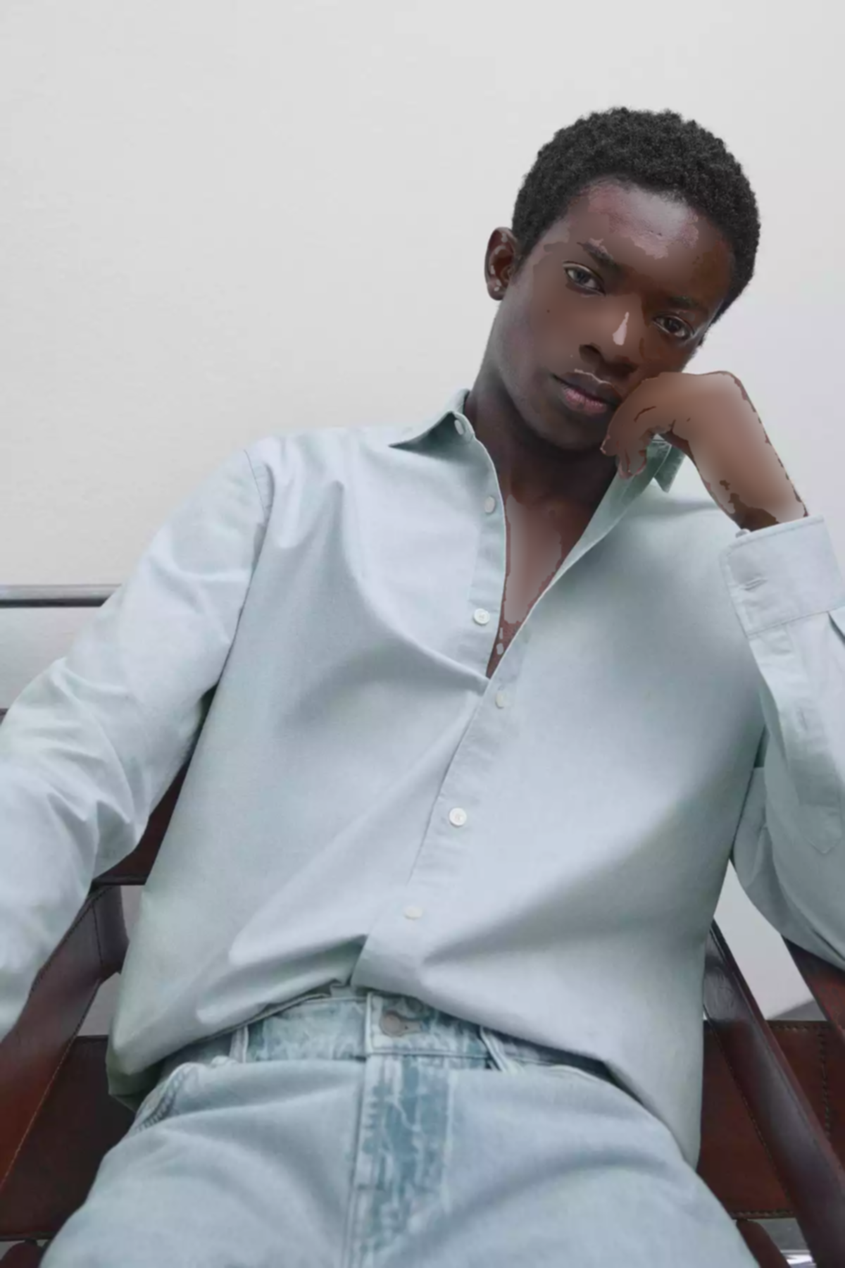 پیراهن اسلیم فیت جین برند Massimo Dutti کد 1757752148