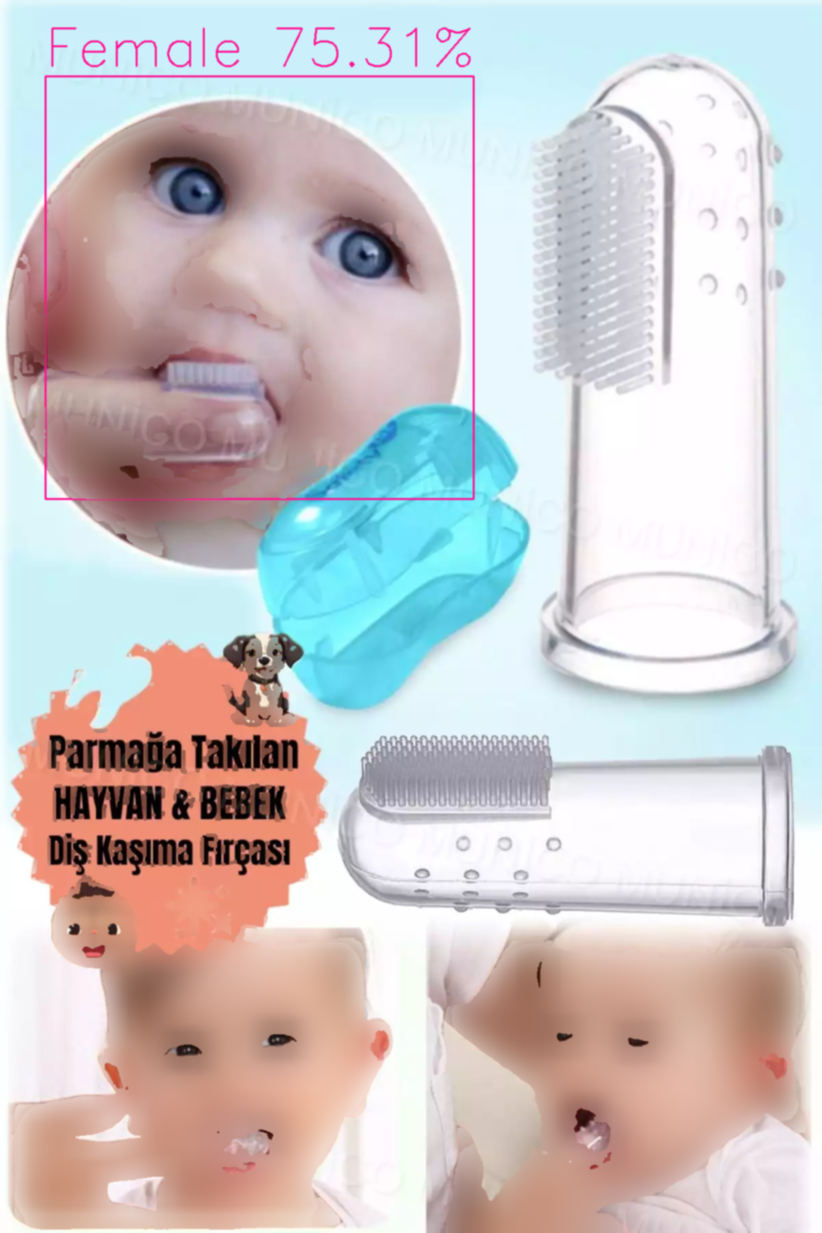 پاک کننده قلم مو برای سیلیکون دندان انگشت به حیوانات برند Munico کد 1757668331