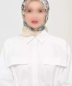 روسری لیز نمیخورد روزانه طرحدار چاپی چند رنگ غیر کریستالی برند Madame Polo کد 1757934666