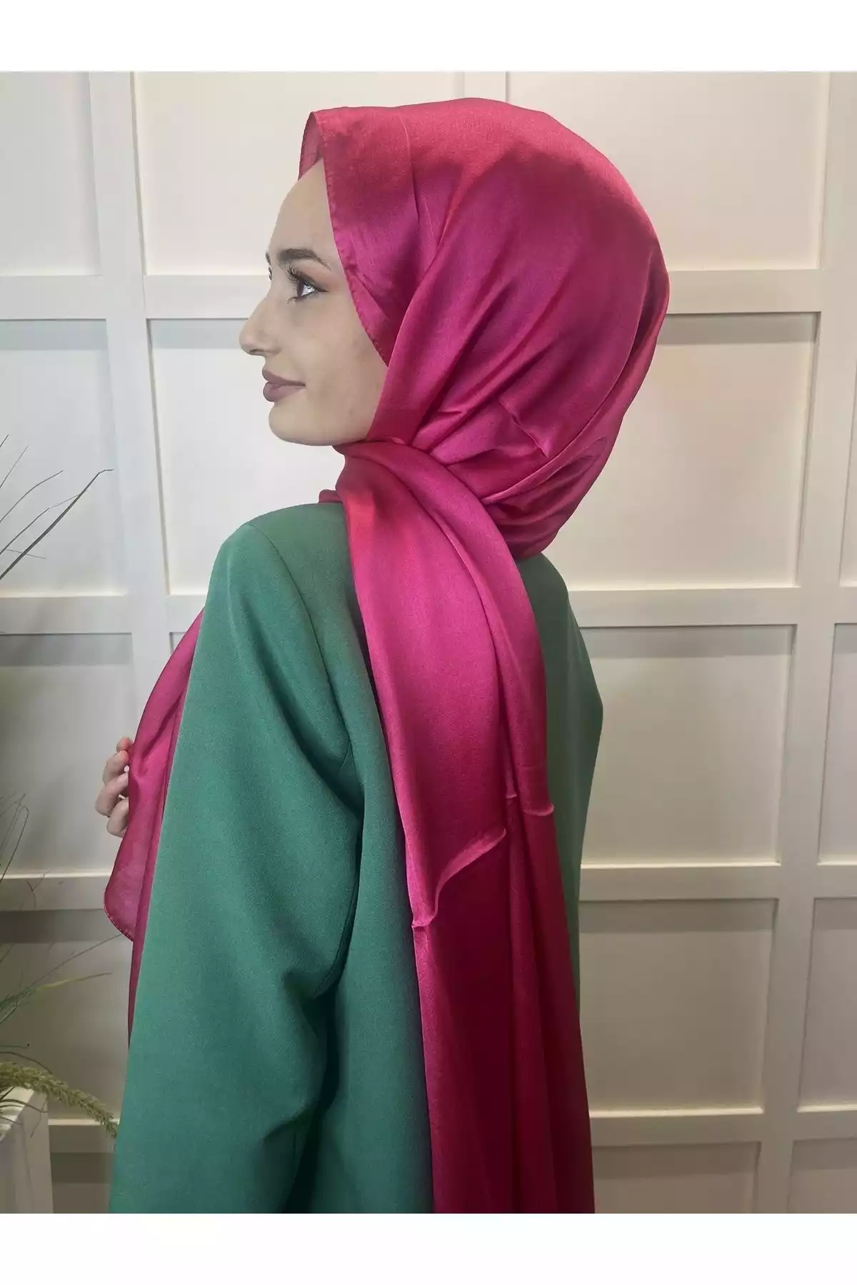 شال شیفون 00823سرخابی جانجان، برند Madame Polo کد 1757932872