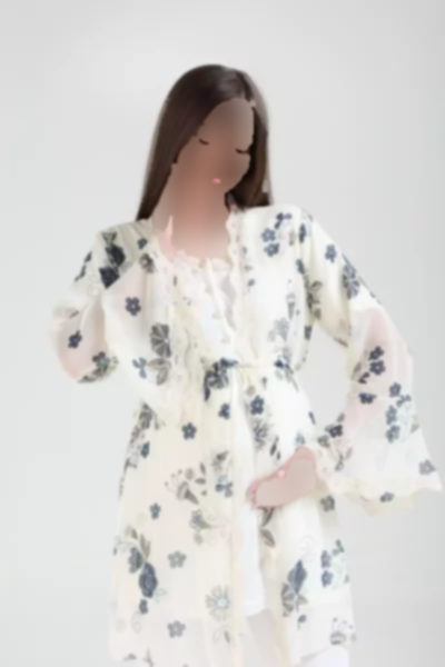 لباس راحتی طرح توری طرح‎دار شیری بارداری زنانه برند Pelin کد 1757763729