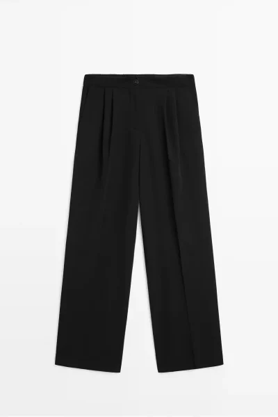 پاچه گشاد شلوار راحت برند Massimo Dutti کد 1757375348