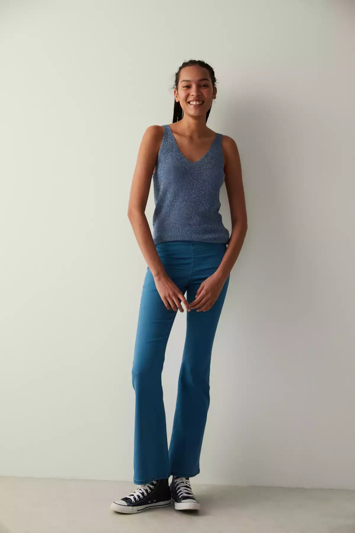 دور کمر بلند پاچه جین آبی شلوار برند Penti کد 1758030193