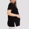 لباس راحت لایکرا پنبه ای آستین کوتاه بارداری تیشرت مشکی برند Arma Yıldız کد 1758282068