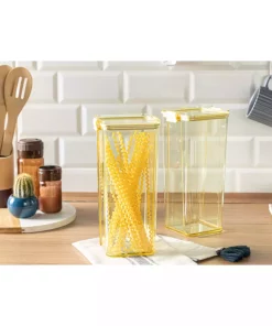 ظرف مواد غذایی پلاستیکی 1800میلی لیتر زرد رنگارتو برند English Home کد 1758379271