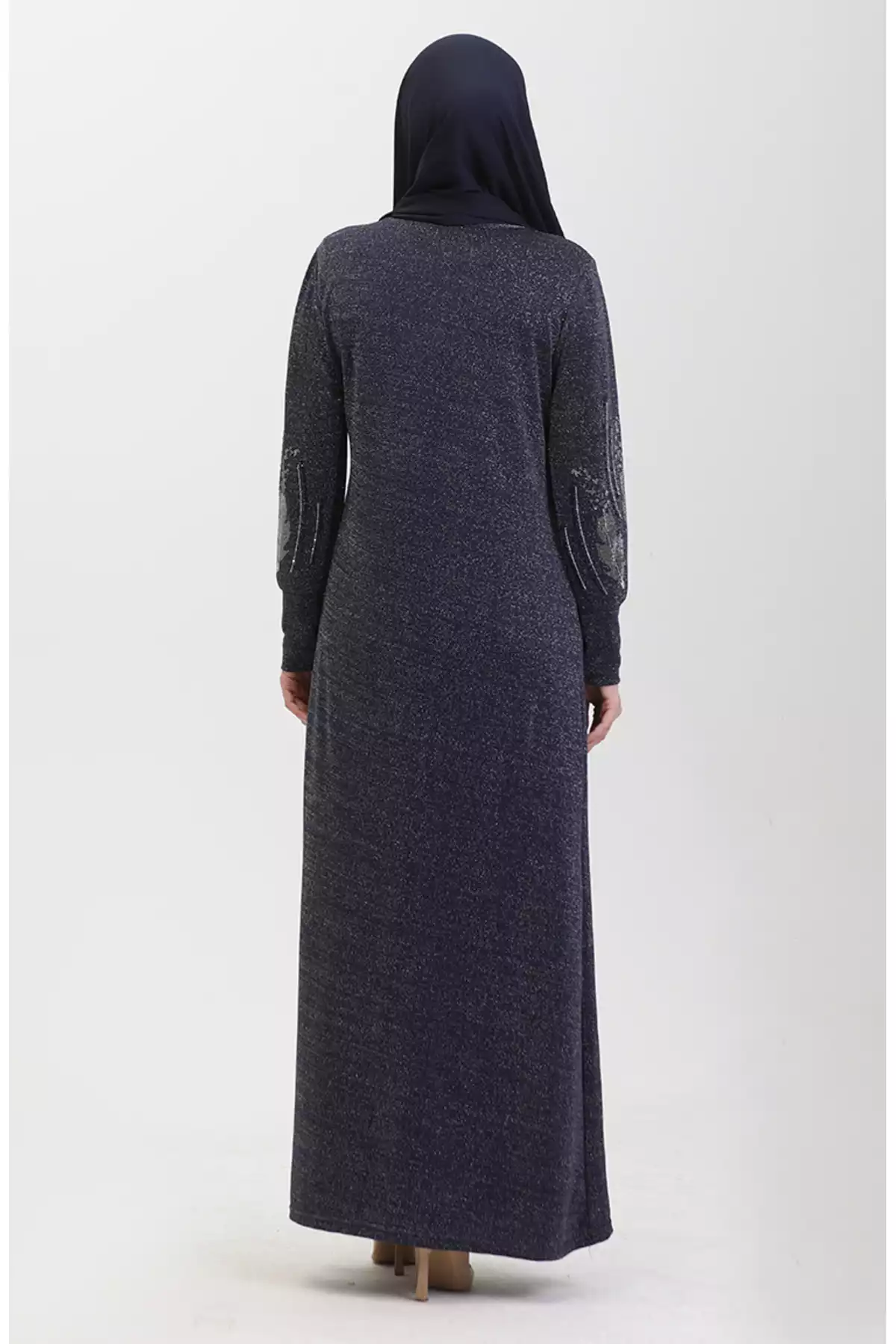 لباس مجلسی نگین دار سرمه ای برند sefamerve کد 1758127879