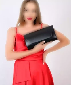 مجلسی شب زنانه زنجیردار پارچه کیف مشکی برند NAZART کد 1758397265