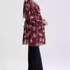 تونیک داخل آستردار شیفون طرح گلدار بارداری برند KATLİN MATERNİTY WEAR کد 1757234949