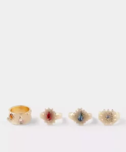 انگشتر نگین دار طلایی زنانه برند Defacto کد 1757272748