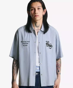 پیراهن قلاب دوزی شده آستین کوتاه برند Bershka کد 1757756469