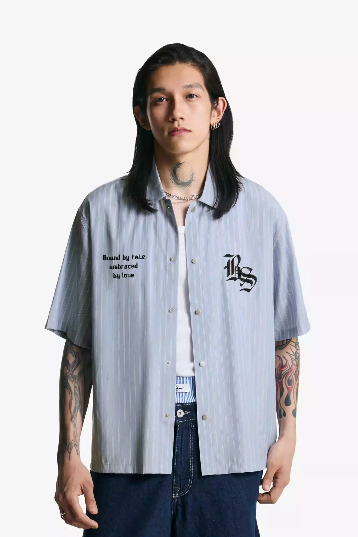 پیراهن قلاب دوزی شده آستین کوتاه برند Bershka کد 1757756469