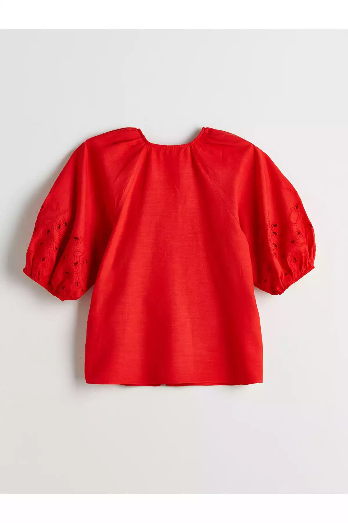 بلوز آستین دار یقه گلدوزیشده بالنی قلاب دوزی شده هفت برند LC Waikiki کد 1757223668