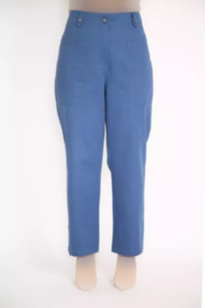 جیب دار پارچه گاباردین قد پاچه شلوار دکمه زنانه برند Şans کد 1758336069