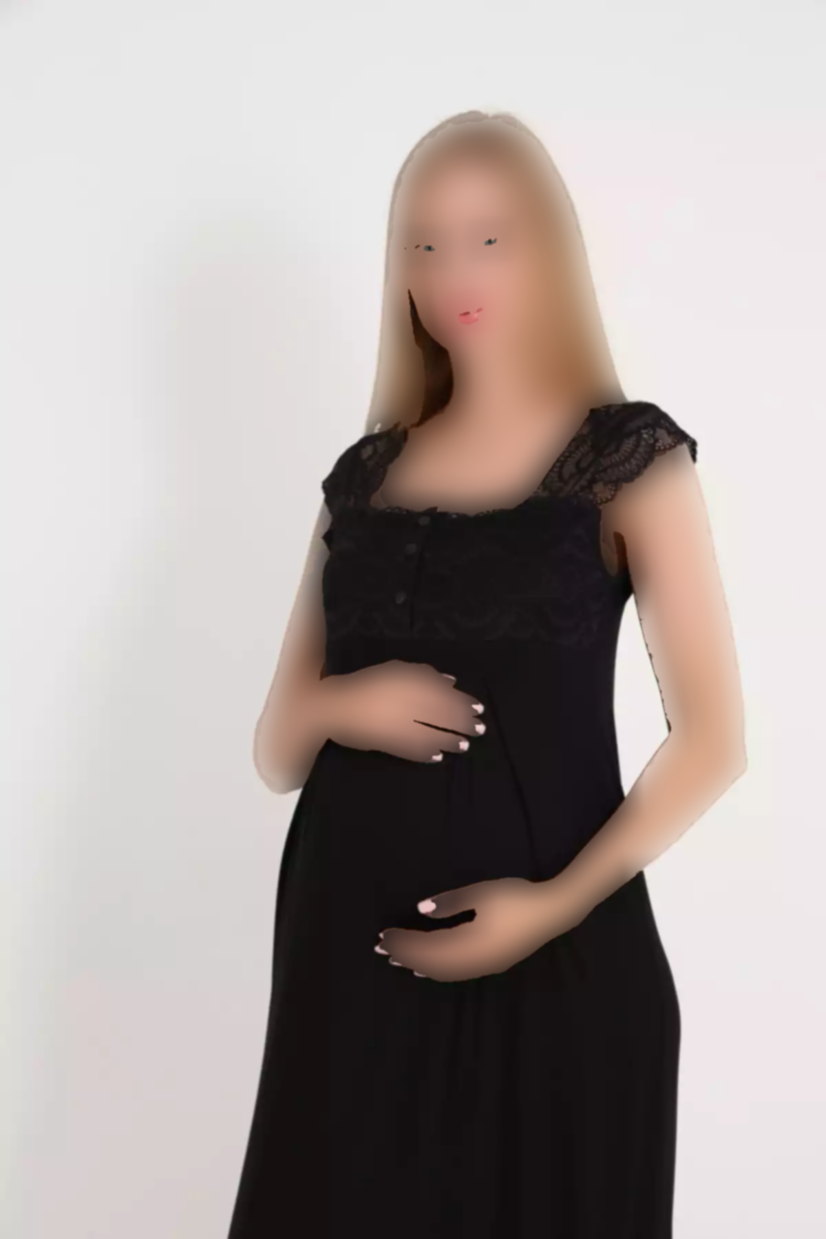 ست لباس شب بارداری مشکی برند Miss Dünya Lissa کد 1757668869