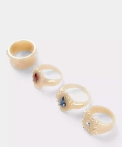 انگشتر نگین دار طلایی زنانه برند Defacto کد 1757272748