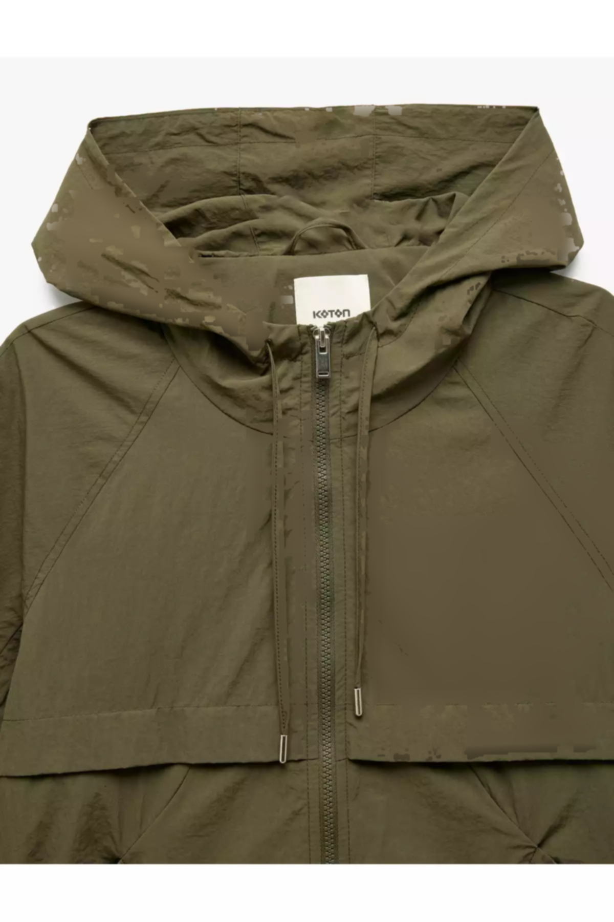 بارانی قالب کلاهدار جیب دار راحت کوتاه زیپدار برند Koton کد 1757707929
