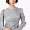 لباس مجلسی پوشیده طوسی برند Refka کد 1758123065