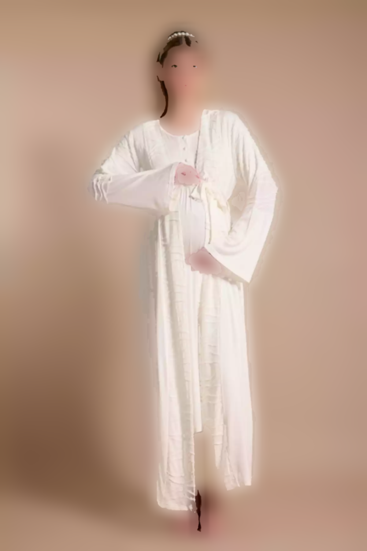 ست لباس شب کامل بلند و گشاد قد برند Rimel Homewear کد 1758057672