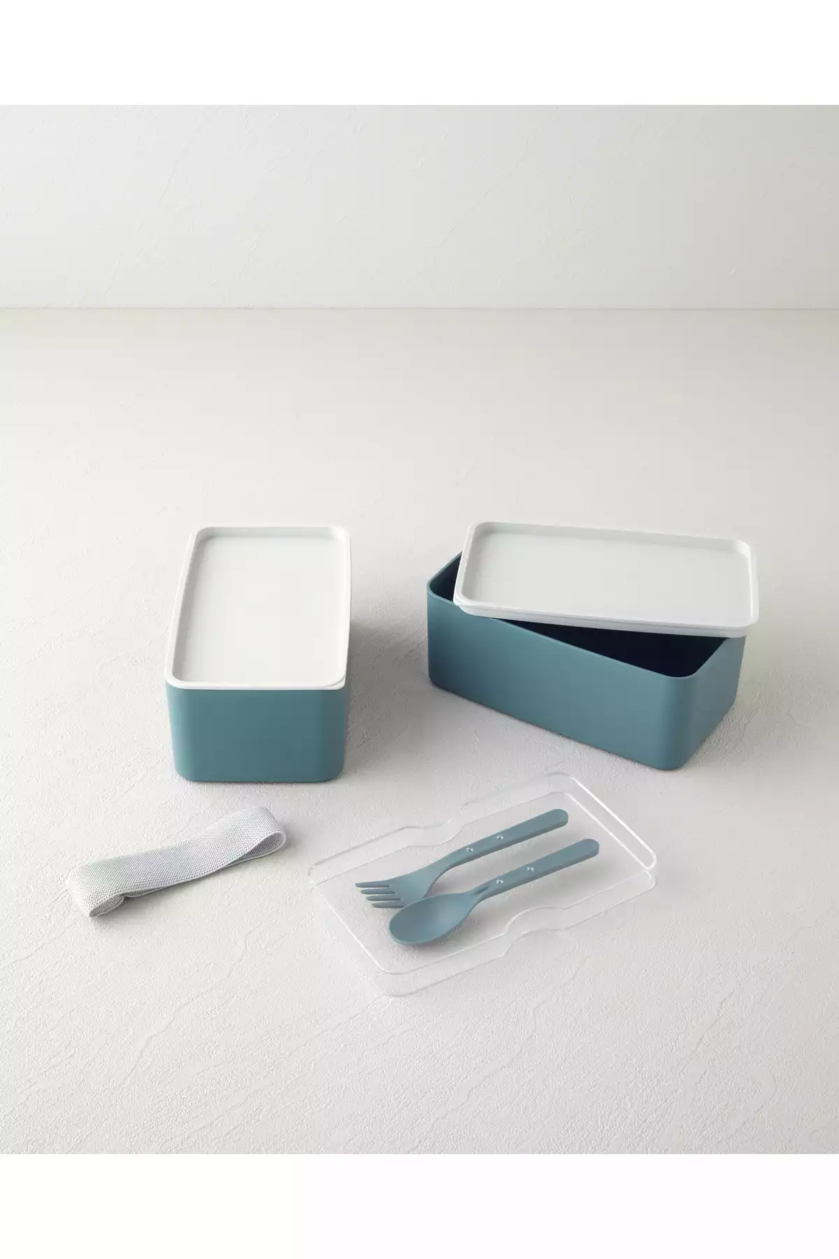 جعبه ناهار پلاستیکی 1l 1l- 2طبقه دار Time سبز mezzaluna برند English Home کد 1758379264