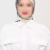 روسری لیز نمیخورد روزانه طرحدار چاپی چند رنگ غیر کریستالی برند Madame Polo کد 1757934731