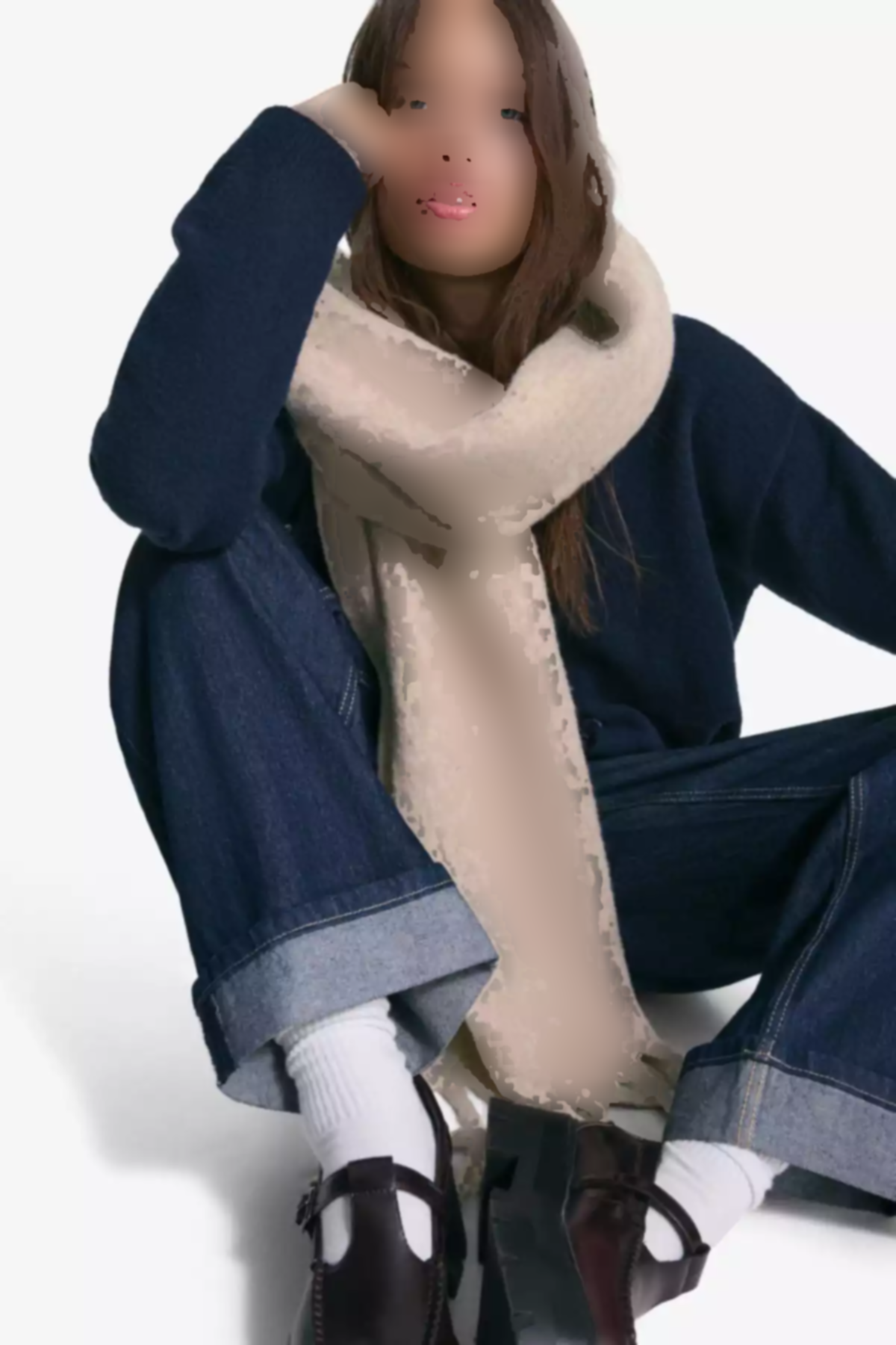 شال تک رنگ رنگی برند Bershka کد 1757930647