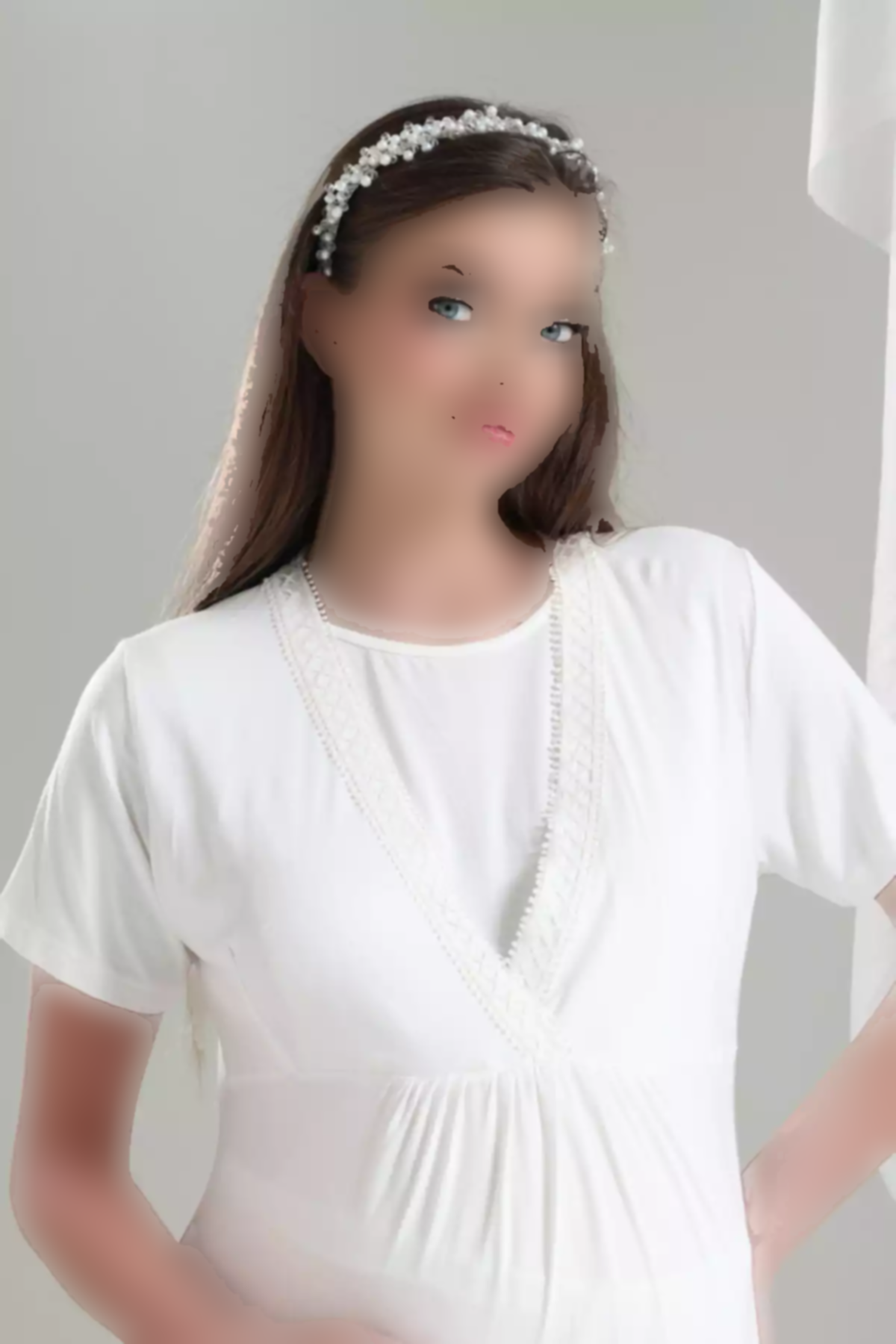 ست سرهمی بارداری طراحی شیری لباس شب-لباس صبح توبا زنانه برند LOHOUSE کد 1758055268