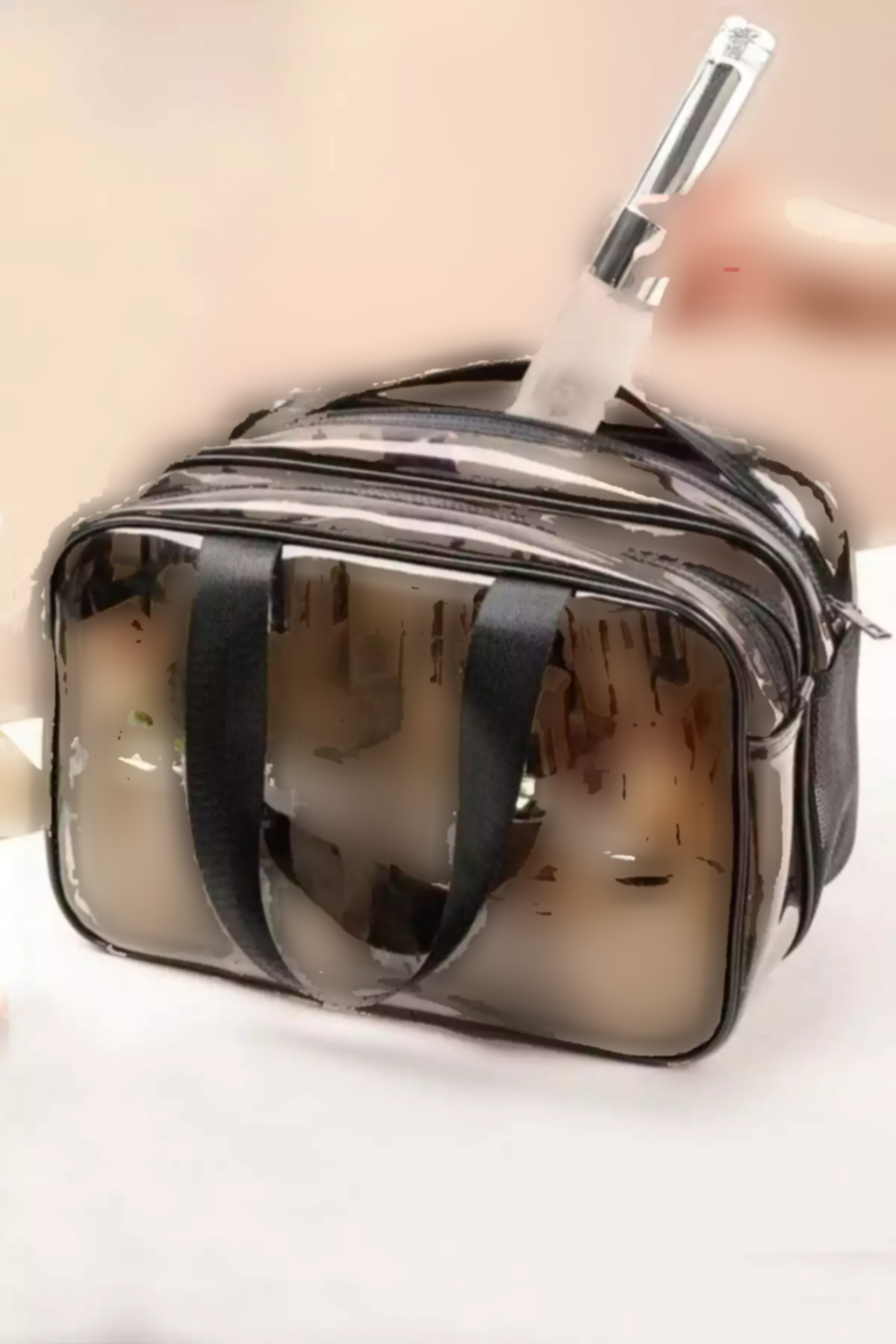 ساک کیف لوازم آرایش مراقبت مسافرتی ست تنظیم کننده ساحلی قسمته بزرگ شفاف آرایشی و بهداشتی زنانه برند woys کد 1758440468