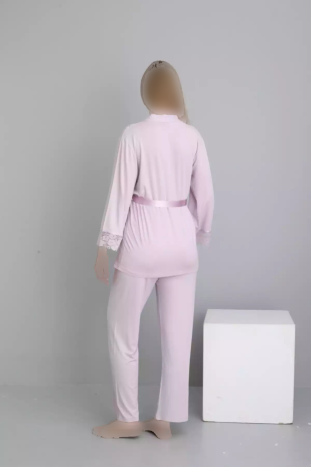 لباس راحتی طرح توری از جلو بسته شدنی نیلی بارداری برند Miss Dünya Lissa کد 1757759169