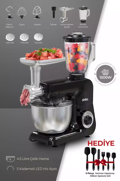 دستگاه مخلوط کن ست کفگیر خمیر آشپزخانه کادو چند کاربردی برند Sinbo کد 1759198868