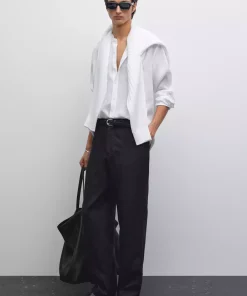 پیراهن متناسب یقه دیپلمات 100کتان برند Massimo Dutti کد 1757758929