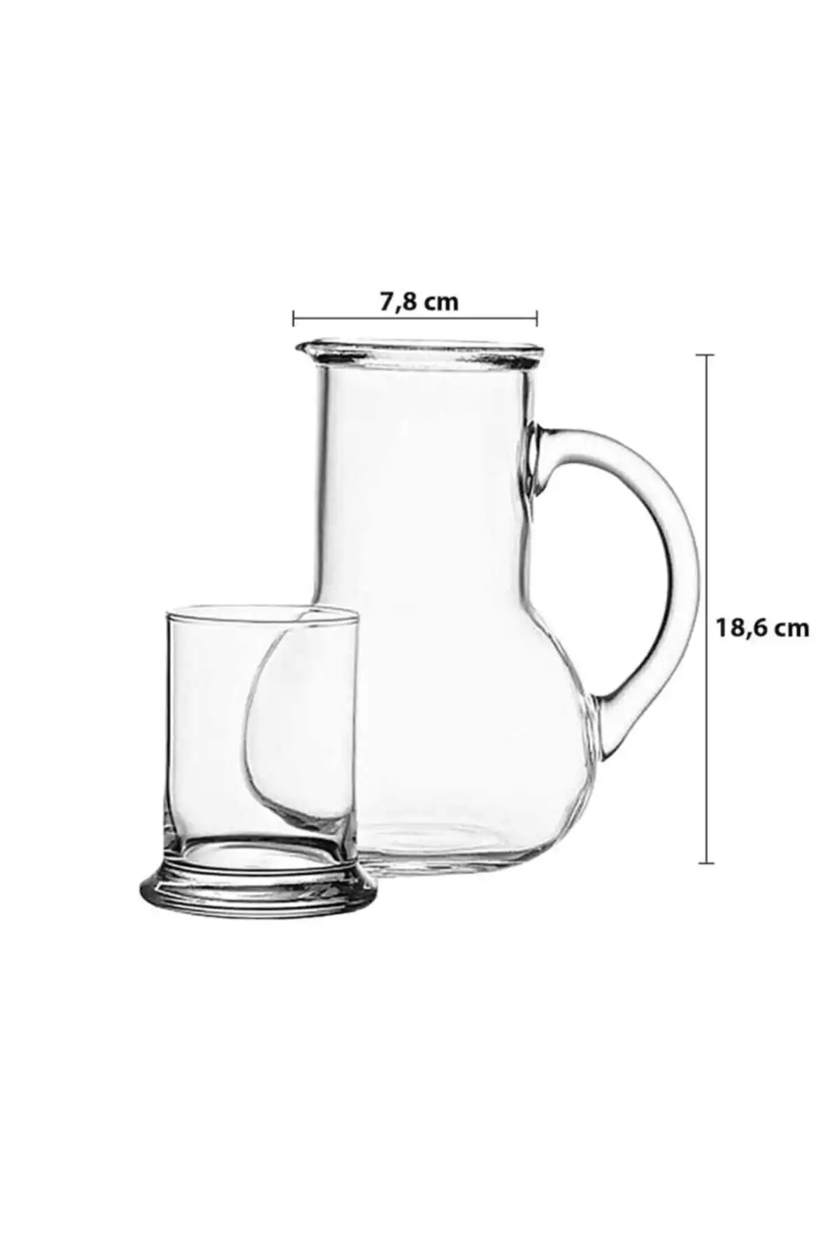 پارچ شیشه ای لیوان برند Paşabahçe کد 1758458471