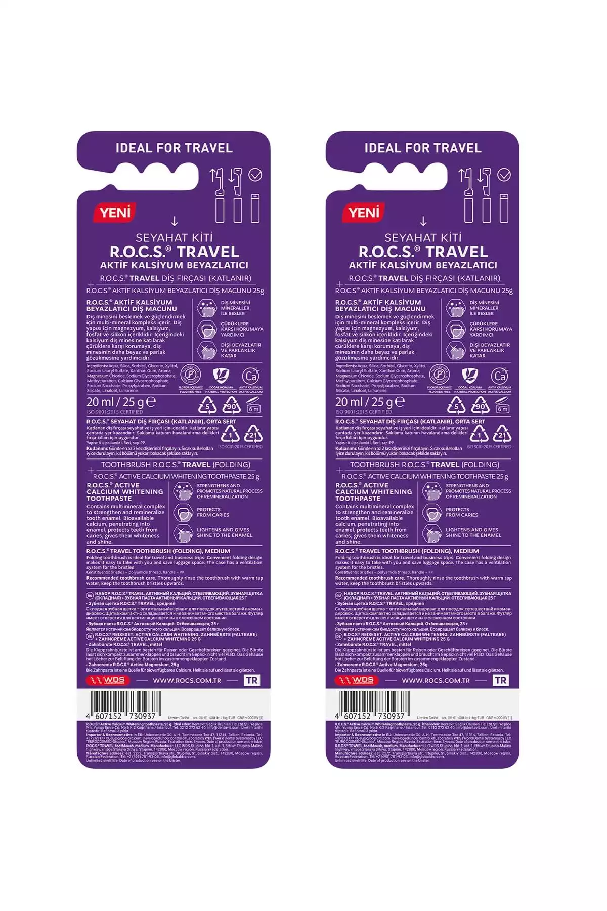 خمیر دندان مسواک سفیدکننده مسافرتی 25گرم مجموعه-نارنجی-زرد برند R.O.C.S. کد 1756964527