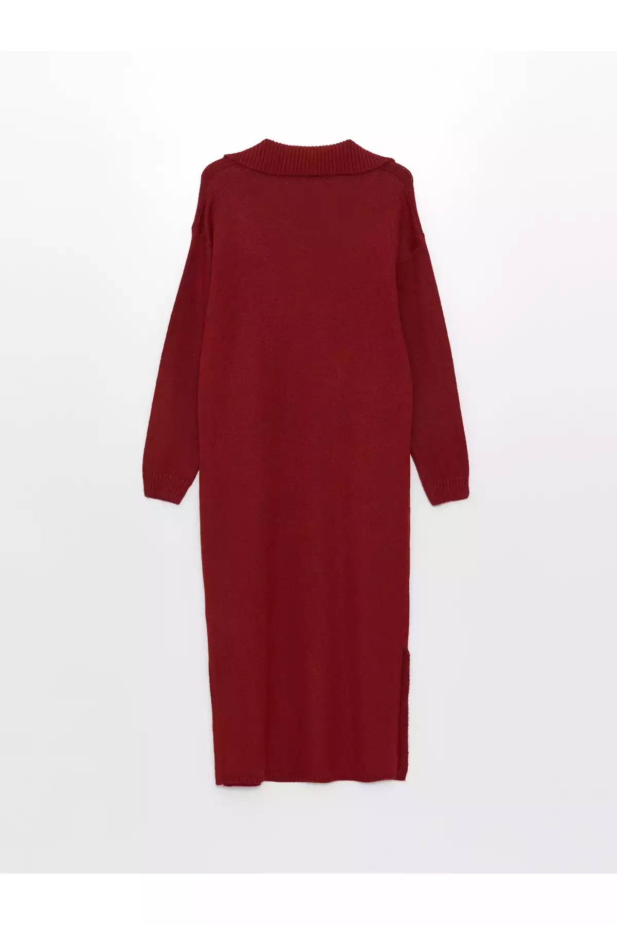 پیراهن بافتنی ساده آستین بلند یقه سه دکمه بارداری برند LC Waikiki کد 1759254670