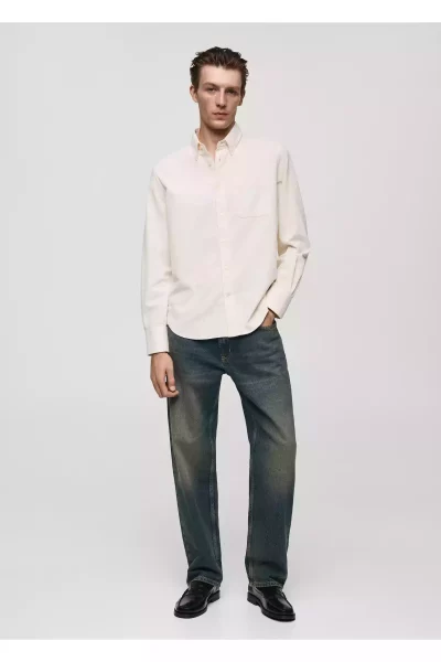 پیراهن سفید مردانه برند MANGO کد 1757752088