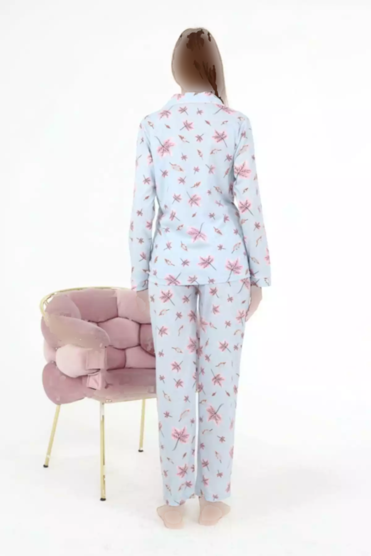 لباس راحتی دکمهدار آستین بلند از جلو پانیه بارداری لیکاپ برند Genel Markalar کد 1757695282