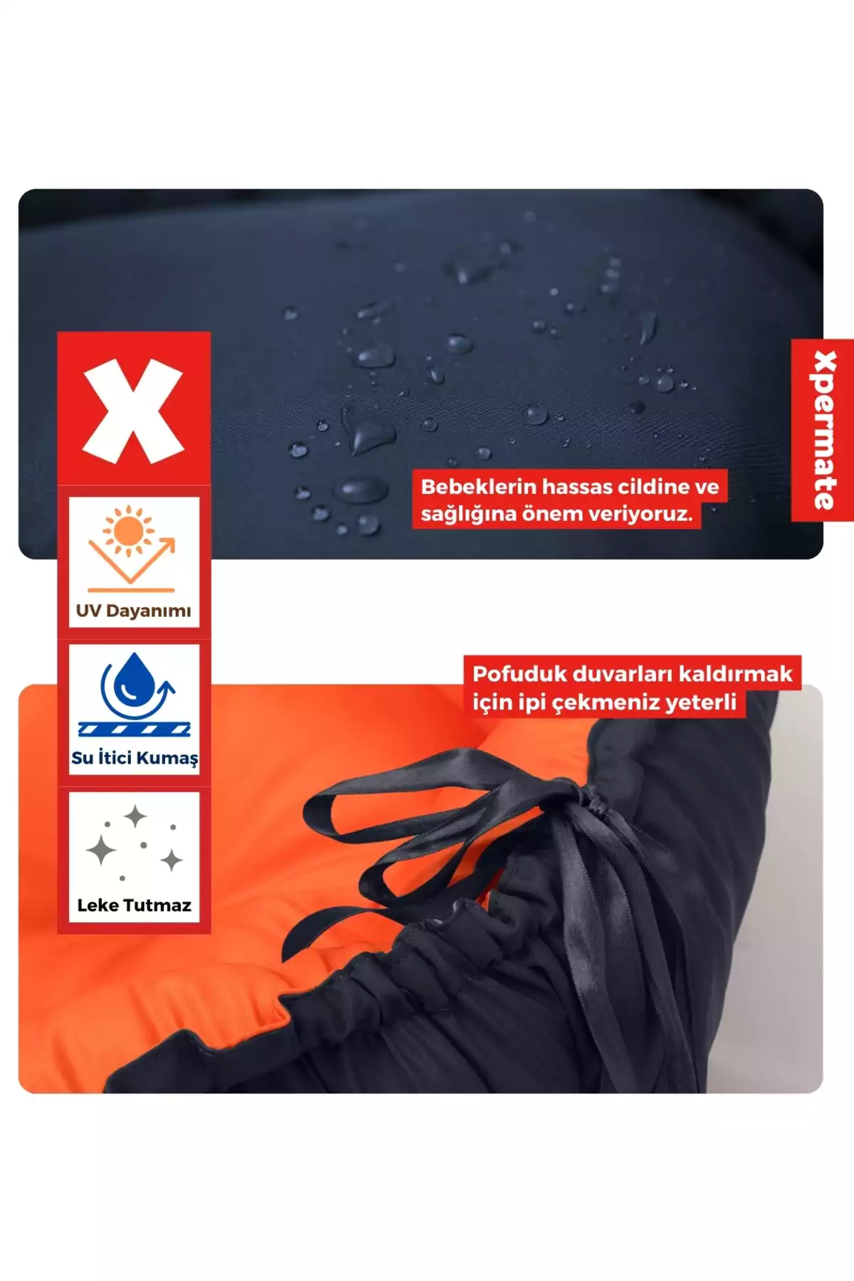 سبد تخت خواب کریر گرد 10 سرمه ای استخر ، اسباب بازی کوسن عزیزم برند XPERMATE کد 1757090650