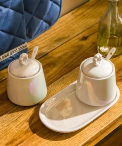 ظرف نگهداری ست خانه سرامیک سفید برند LC Waikiki کد 1758379272