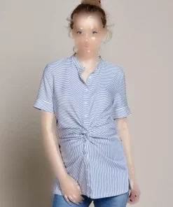تونیک راهراه آبی بارداری برند GeBe کد 1757234889