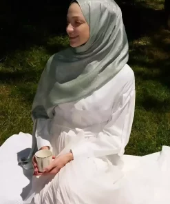 شال ظریف جاکار طرح نعنایی رنگ برند Madame Polo کد 1757930652