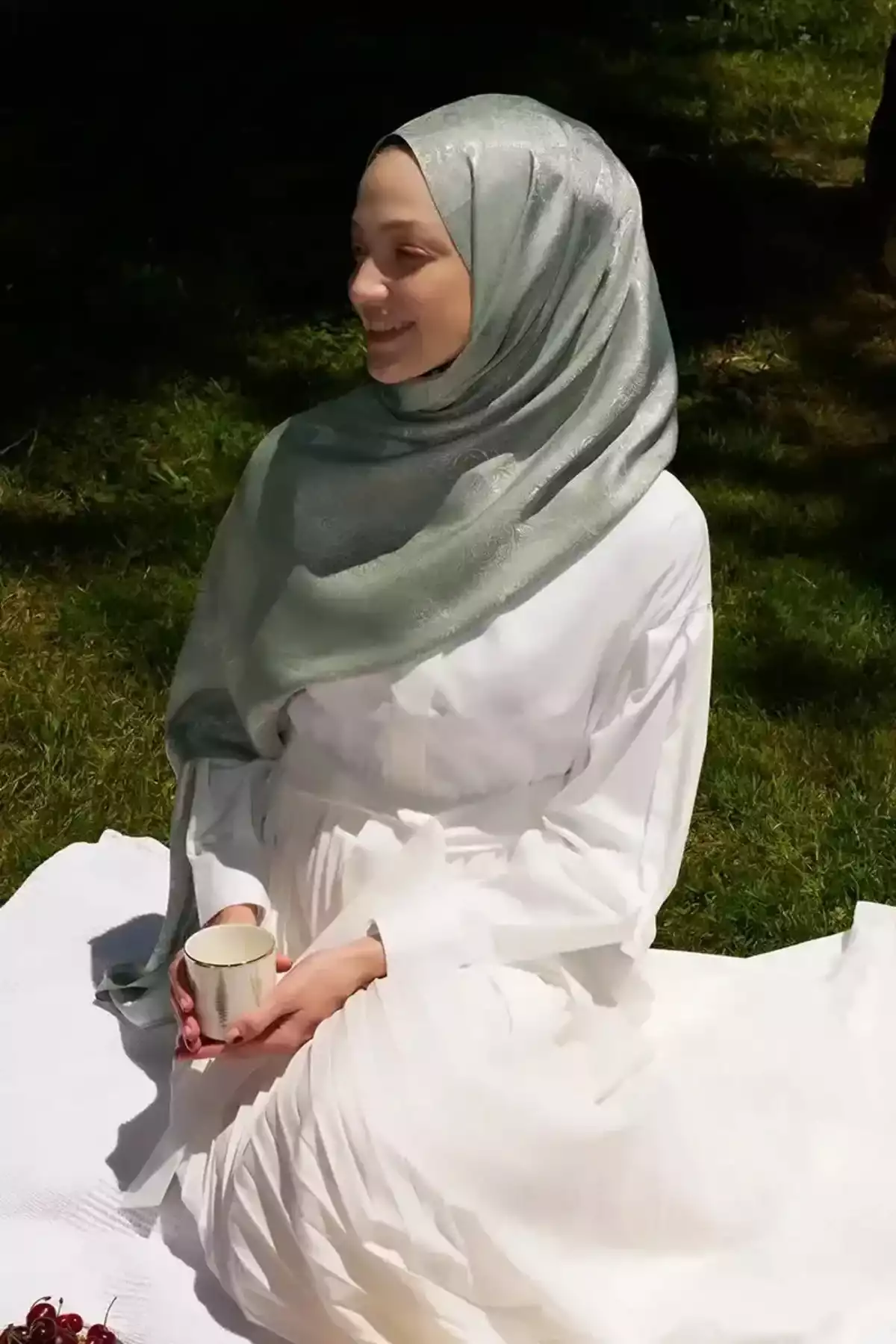 شال ظریف جاکار طرح نعنایی رنگ برند Madame Polo کد 1757930652