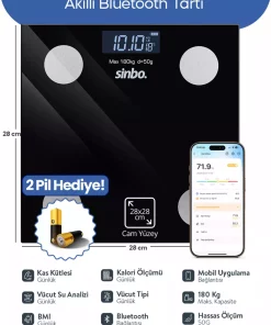سنج بدن دیجیتالی آب فهرست مطالب جرم روغنی برند Sinbo کد 1757774650