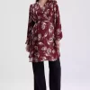 تونیک داخل آستردار شیفون طرح گلدار بارداری برند KATLİN MATERNİTY WEAR کد 1757234949